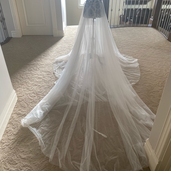 Calla Blanche bridal overskirt - Picture 2 of 7